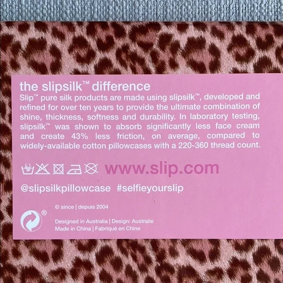 Slip Pink leopard Silk Face Mask